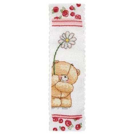 Forever Friends Floral Cross Stitch Bookmark